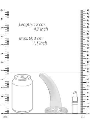 Фалоімітатор - Realrock Dildo 4,5" Transparent Sex Aura Київ