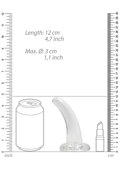 Фалоімітатор - Realrock Dildo 4,5" Transparent Sex Aura Київ - фото 5