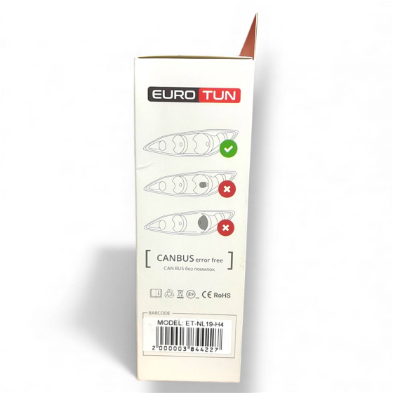 Светодиодные LED лампы EuroTun Mini Lens H4 60W 6000K 10000lm CANBUS Киев