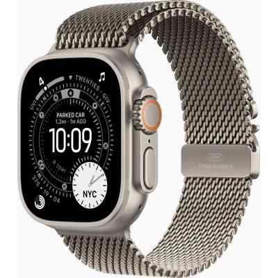Смарт-часы Apple Watch Ultra 3 GPS + Cellular 49mm Natural Titanium Case with Natural Titanium Milanese Loop - Sm (MEWW4QP/A) Винница
