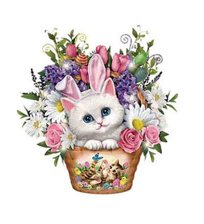 Термонаклейка аппликация на одежду Котик в корзине Киев - изображение 1