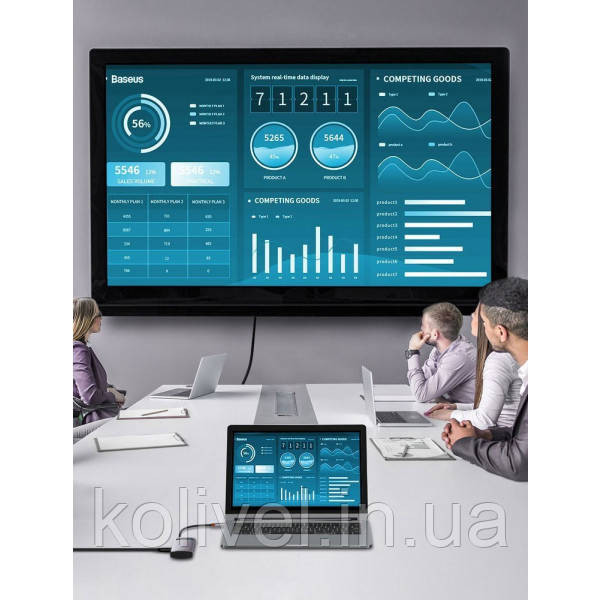 Док-станція USB3.1 Type-C --> USB Type C PD 100W/HDMI 4K 60 Hz/3*USB 3.2 Gen1/ 5in1 Baseus (CAHUB-CX0G) Київ - фото 9