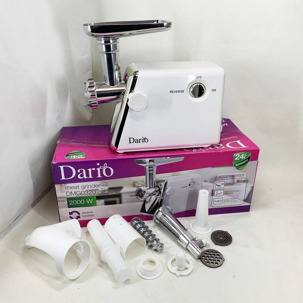 Мясорубка система реверса Dario DMG0320 2000 Вт, Электрическая универсальная мясорубка RE-84 Львов - изображение 6