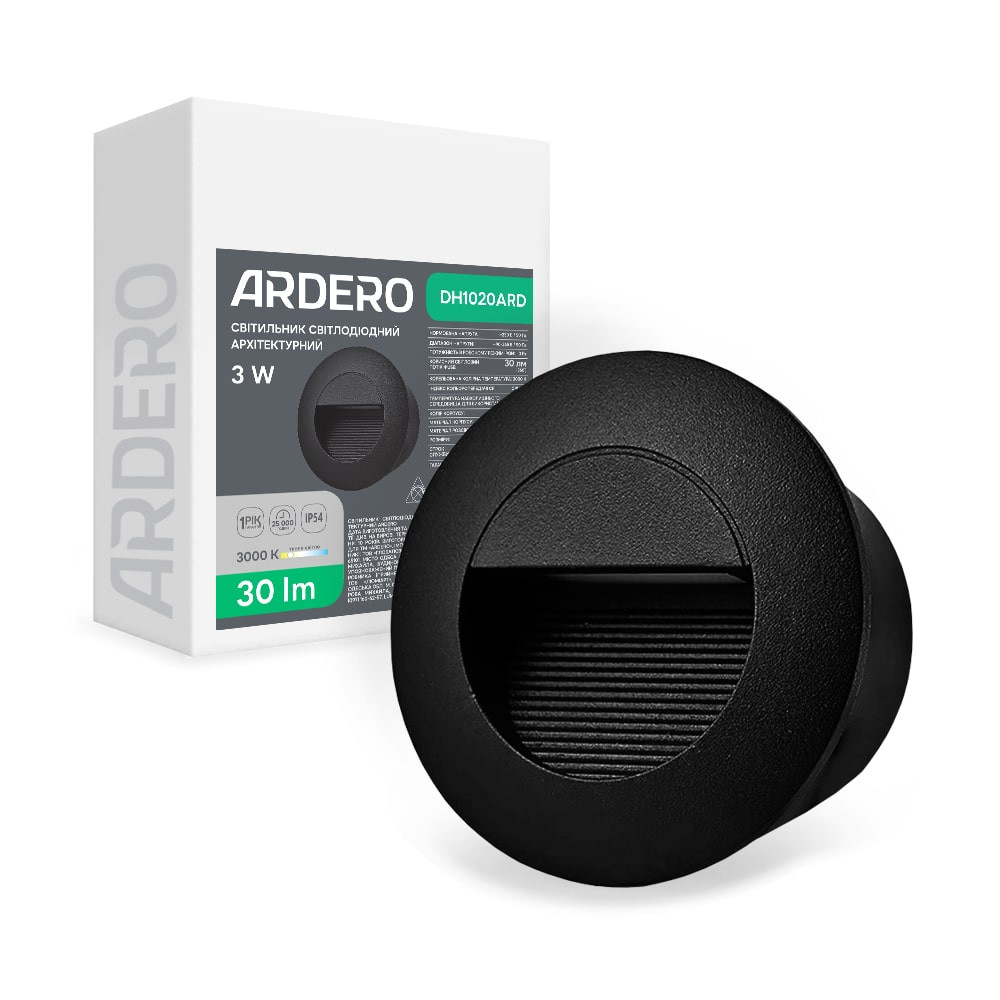 Архітектурний світлодіодний накладний світильник Ardero DH1020ARD LEVEL 3Вт 3000K чорний Харьков - изображение 1