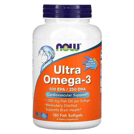 Ультра Омега-3 в капсулах из рыбьего желатина (Ultra Omega-3 500 EPA/250 DHA) 180 капсул Київ