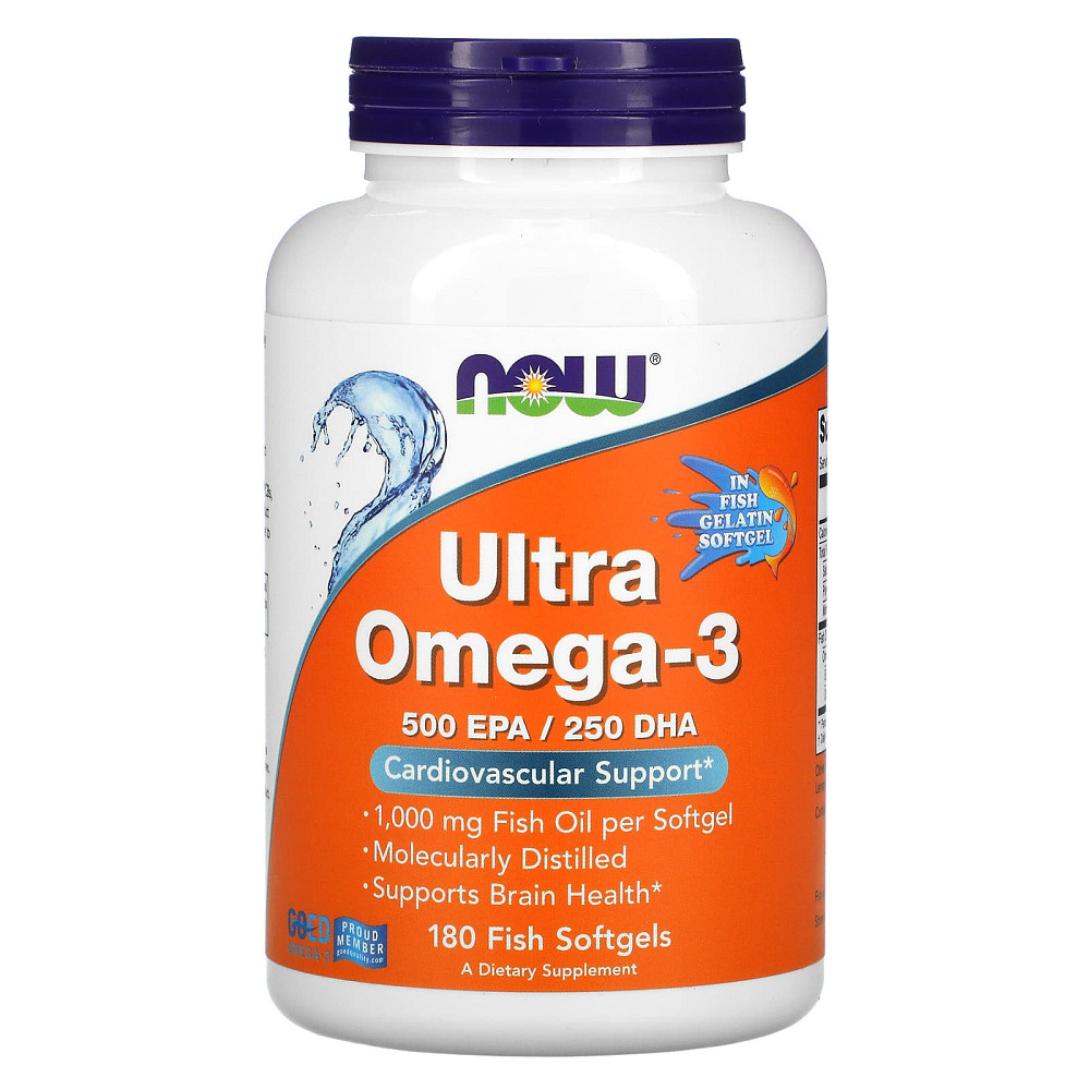 Ультра Омега-3 в капсулах из рыбьего желатина (Ultra Omega-3 500 EPA/250 DHA) 180 капсул Киев - изображение 1