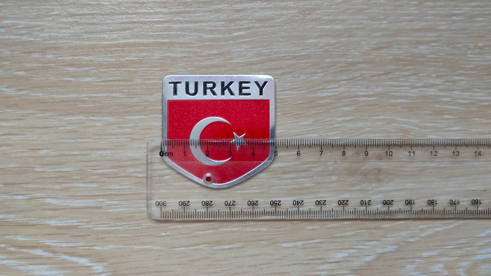 Наклейка на авто Флаг Турции алюминиевые на авто Киев - изображение 4