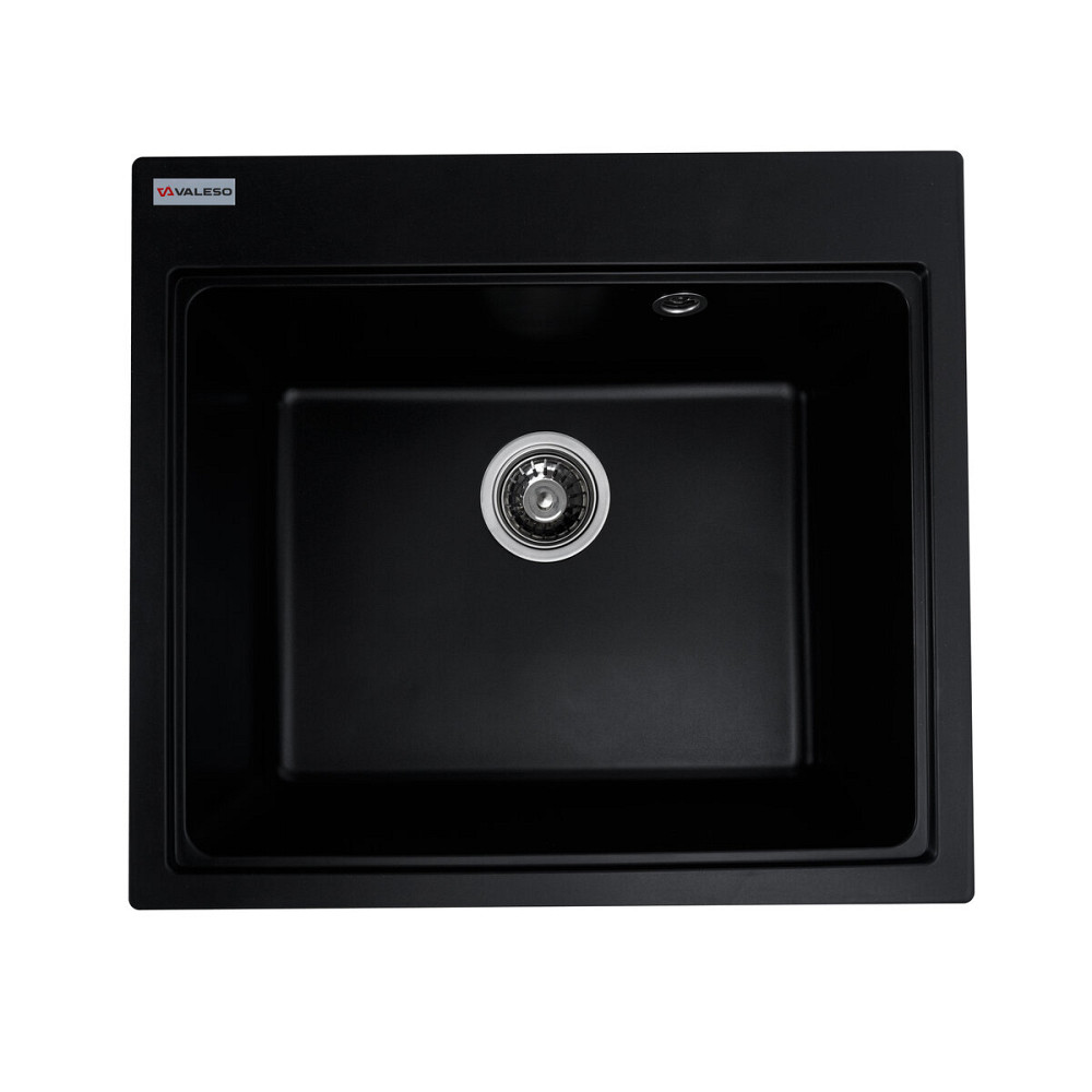 VALESO Гранітна мийка для кухні VALESO VESTA 5852 матова Чорна Коломыя - изображение 1