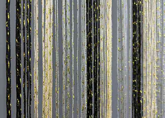 Штори-нитки з люрексом Молочний з сірим і чорним 300х300см 1 шт (61-120) Київ