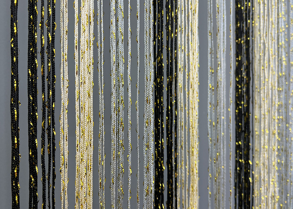 Штори-нитки з люрексом Молочний з сірим і чорним 300х300см 1 шт (61-120) Київ - фото 6