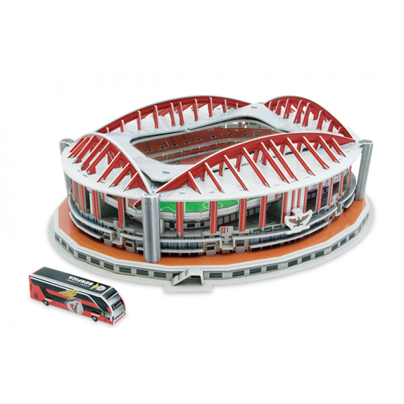 Пазлы 3D футбольный стадион Da Luz, Benfica, трехмерный конструктор-головоломка для детей, из 84 пазлов Каменец-Подольский - изображение 5