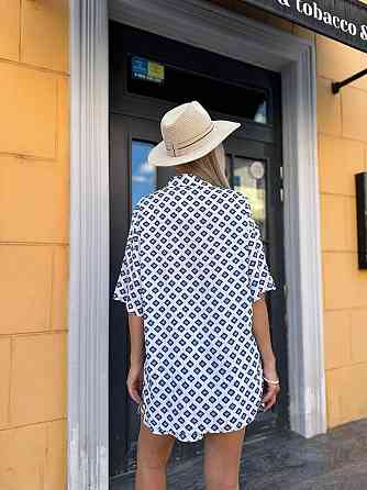 Жіночий легкий принтований костюм двійка: сорочка і шорти турецький штапель. Одеса