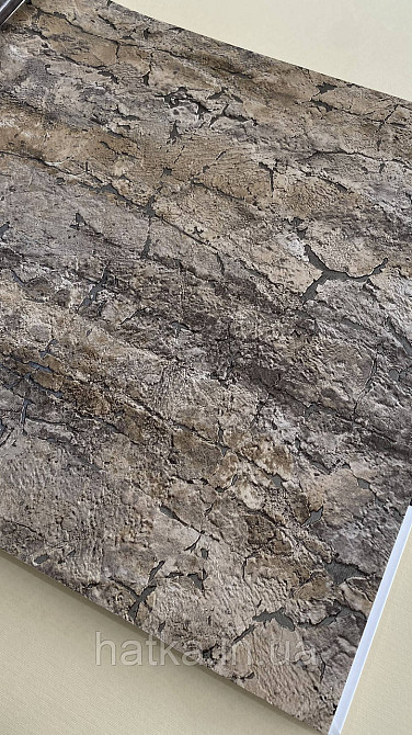 Шпалери вінілові на флізеліні ASCreation UNITA 1.06x10 під камінь структурні коричневі 79204-1 Київ - фото 6