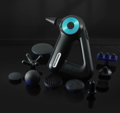 Перкусійний масажер c 9 насадками Sk-8890 Ударний масажер тригерних точок 2500 mAh Вінниця - фото 4