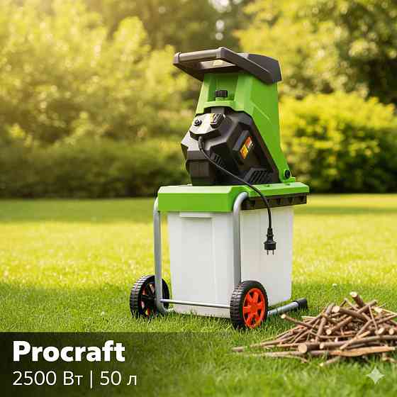 Подрібнювач гілок та листя Procraft електричний подрібнювач  4050 об / хв 40 подрібнювач гілок з двигуном 2400 Вт Львів