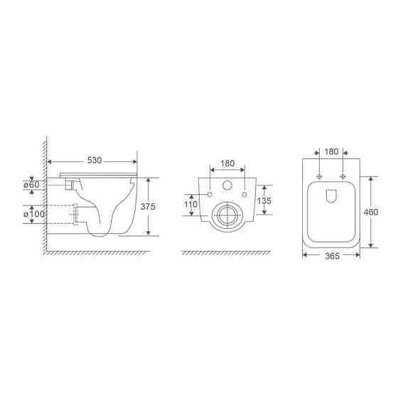 Унітаз підвісний Mixxus Premium Diverse-0101-T1 530x365x373mm, система змиву Tornado 1.0   ( MP6477 ) 34911 Харьков