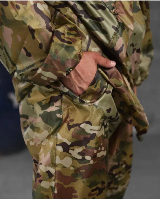 Военный тактический дождевик мультикам , водонепроницаемый маскировочный костюм куртка брюки мультикам Львов - изображение 6