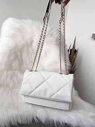 Сумка женская вечерняя нарядная белая дамская сумочка на цепочке сумки женские Киев