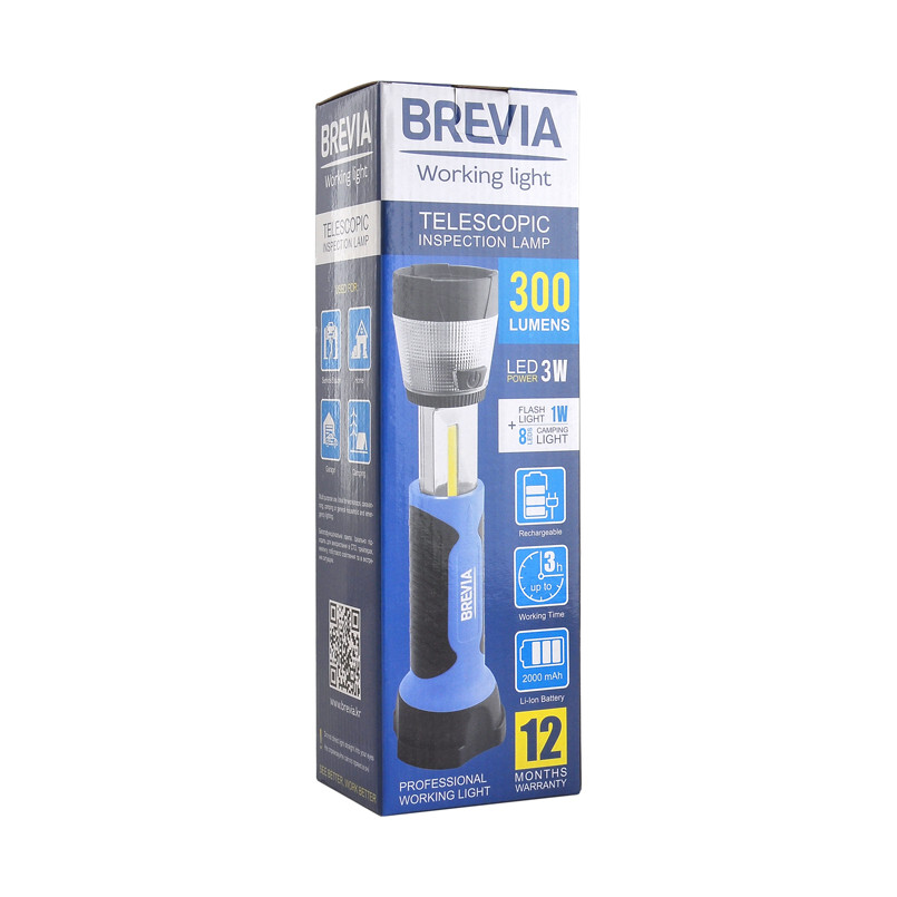 Ліхтар інспекційний Brevia LED телескопічний 3W COB+1W LED+8LED 300lm 2000mAh Львів - фото 6
