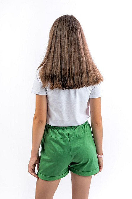 Шорти дитячі, зелені, сірий меланж, коричневі Крохатушка одяг Київ - фото 2