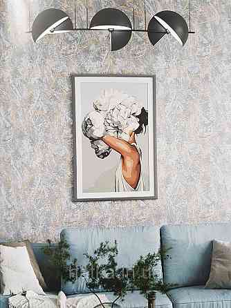 Обои виниловые на флизелине метровые Sintra Edelina под штукатурку бетон структурные серые белые золотистые Киев