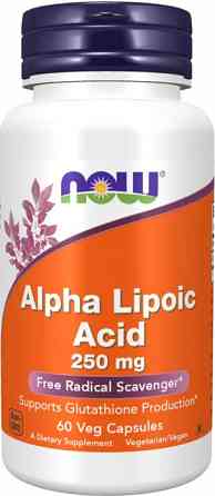 Альфа-ліпоєва кислота Now Foods Alpha Lipoic Acid 250 mg 60 vcaps Київ