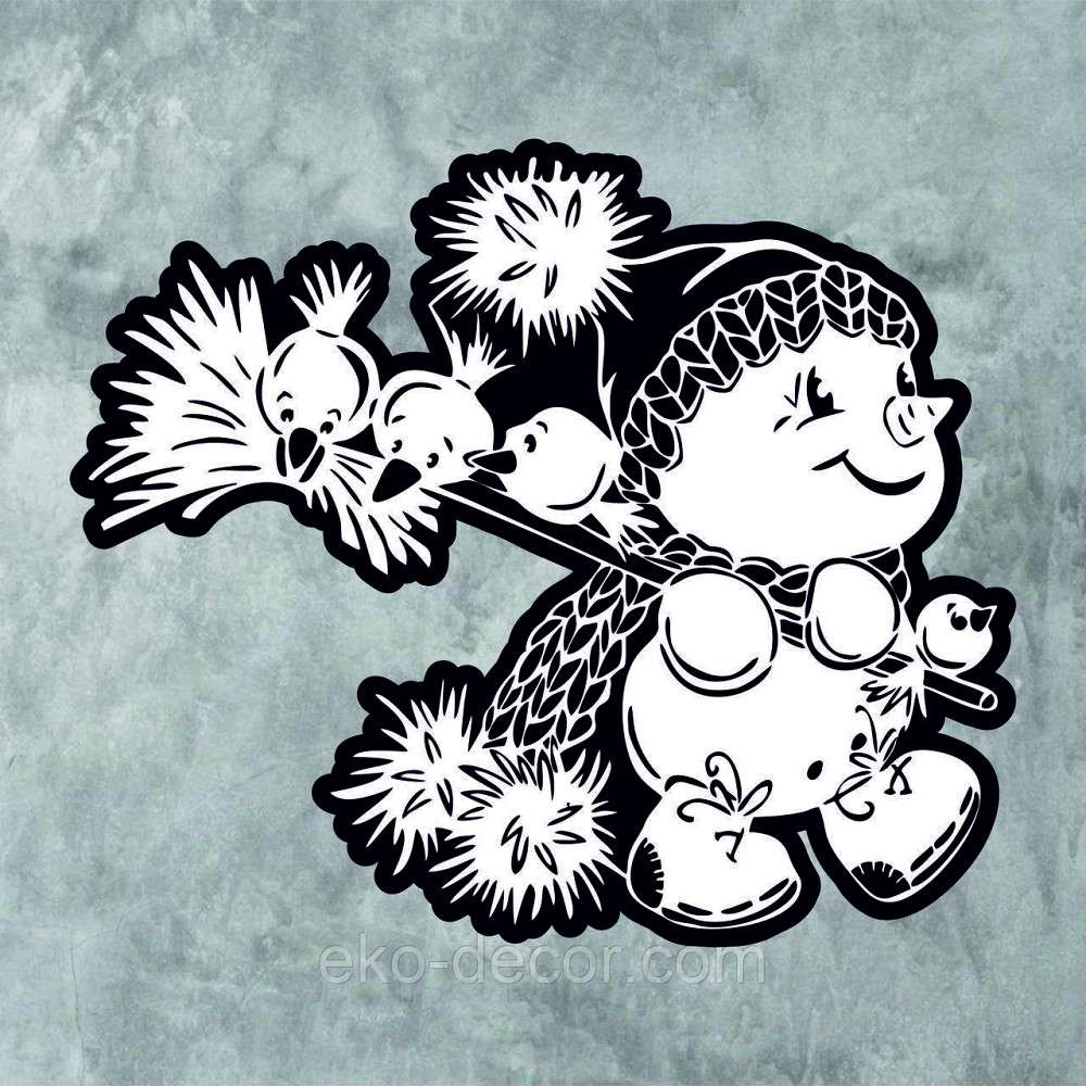 Декоративне настінне Панно «Сніговик», Декор на стену Київ - фото 7