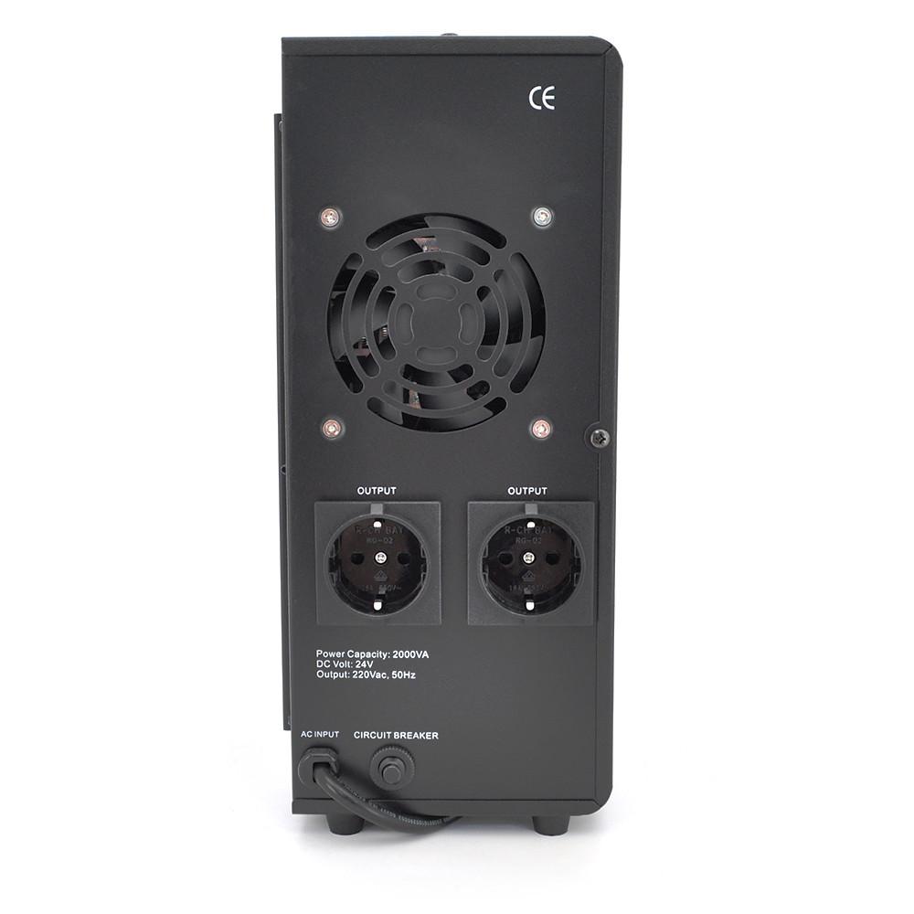 ДБЖ з правильною синусоїдою Europower EPWM-MPS-2000/24 (1400 Вт) 5/10/15/20/30А, під зовнішню АКБ 24В (AGM/GEL/LFP), кріплення на Київ - фото 2