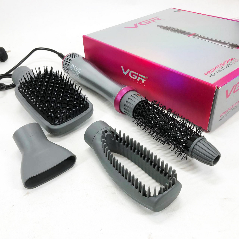 Мощный фен для сушки и укладки волос 4в1, Стайлер расческа для выпрямления волос Стайлер завивки UT-71 Львов - изображение 4