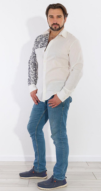 Лляна чоловіча сорочка вишиванка Київ - фото 4