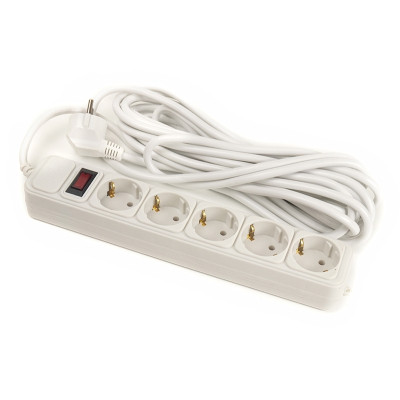 Мережевий фільтр живлення PowerPlant 7 м, 5 розеток, 3x1.5мм2, евростандарт (JY-1056/7) (PPSA10M70S5) Вінниця - фото 1