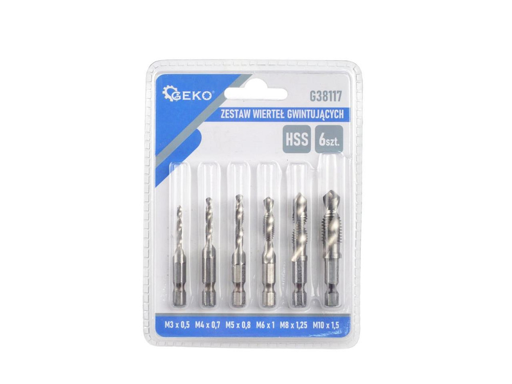 Мітчикові свердла "GeKo" HSS комплект 6шт.: (М3-М10) Киев - изображение 3