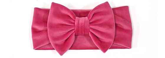 Повязка для волос велюр малиновая Бант Киев