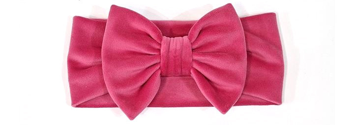 Повязка для волос велюр малиновая Бант Киев - изображение 1