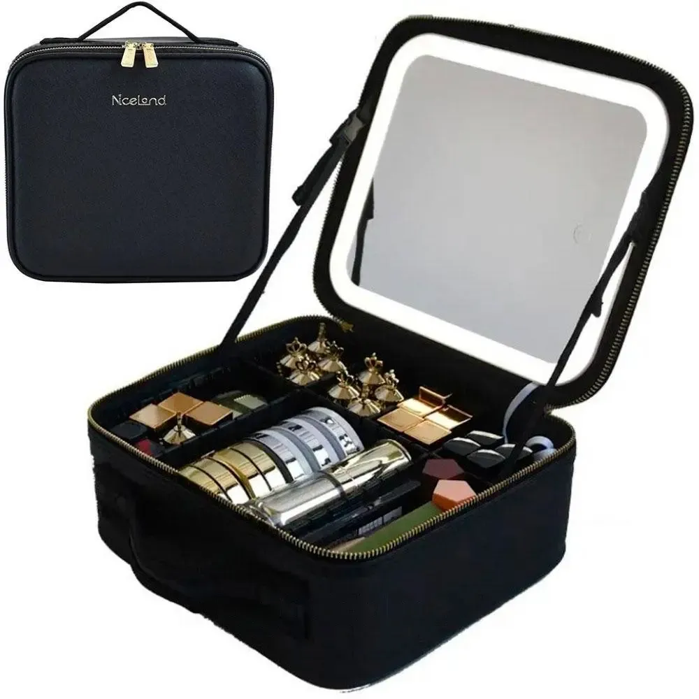 Дорожная косметичка-чемоданчик с LED зеркалом Коломия - фото 5