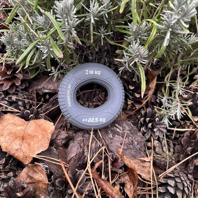 Эспандер кистевой силиконовый PowerPlay PP-4330 Hand Grip Loops Medium 18-22,5-36 кг. Серый Киев - изображение 9