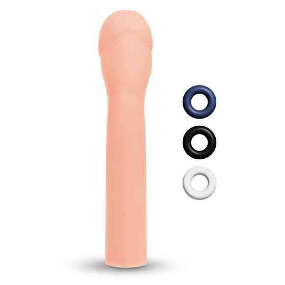 Насадка на пенис Size-Up Penis Extender гладкая, бежевая Sex Aura Киев