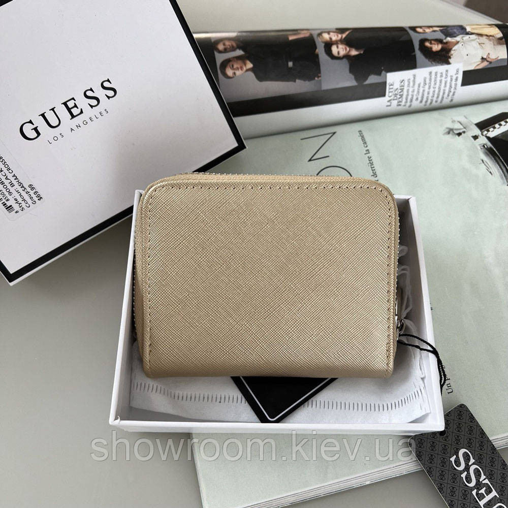 Жіночий маленький гаманець Guess (1211-1) gold Київ - фото 3