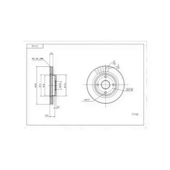 Диск Ford Fiesta V, Focus I передній (258mmx22mm) гальмівний Мукачево