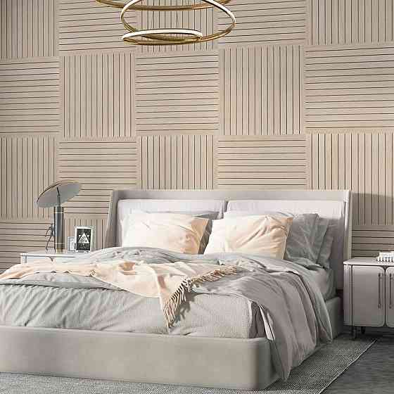 Покрытие виниловое самоклеющееся 3D рейки600х600х2,8мм Ясень кремовый SW-00002199 Днепр