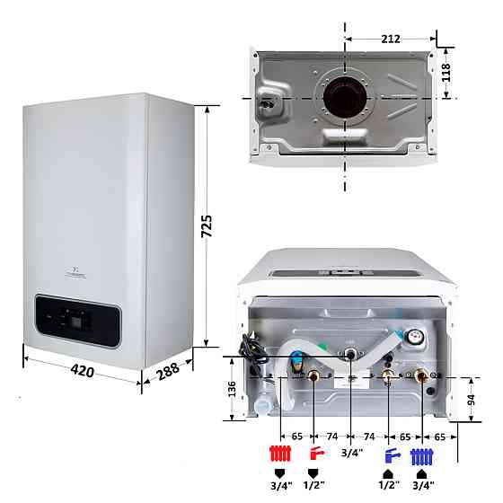 Котел газовий Thermo Alliance EWA 24 кВт (Двоконтурний, Condensing) Київ