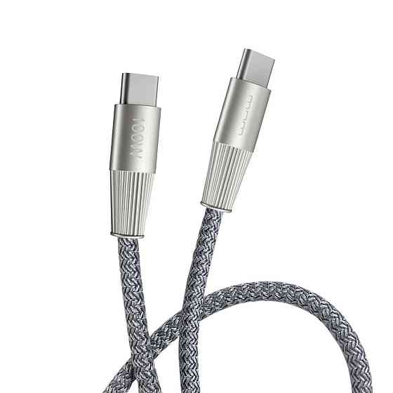 Кабель Type-C 100W, 1м, серый Киев