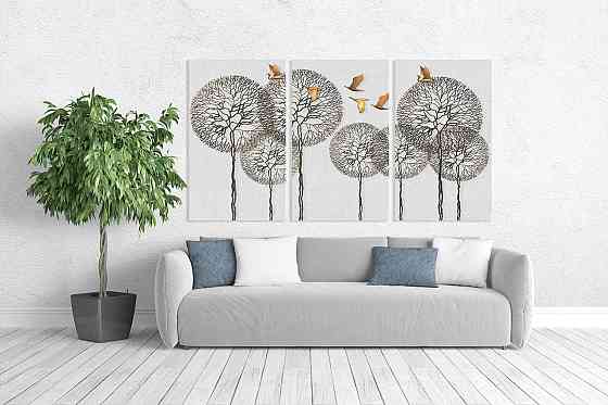 Модульна картина у вітальню/ спальню     Дерева       ART-091_3A 100х150 см Київ