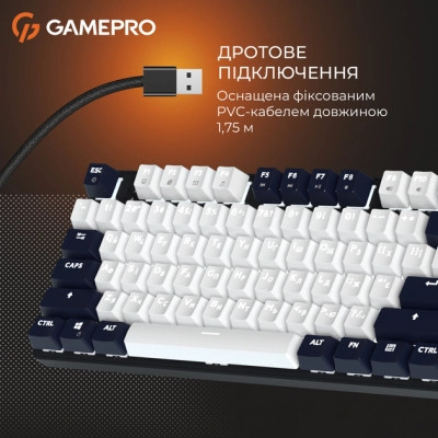 Клавіатура GamePro Genesis Metallic MK110B Outemu Red Switch USB UA Black (MK110B) Вінниця - фото 3