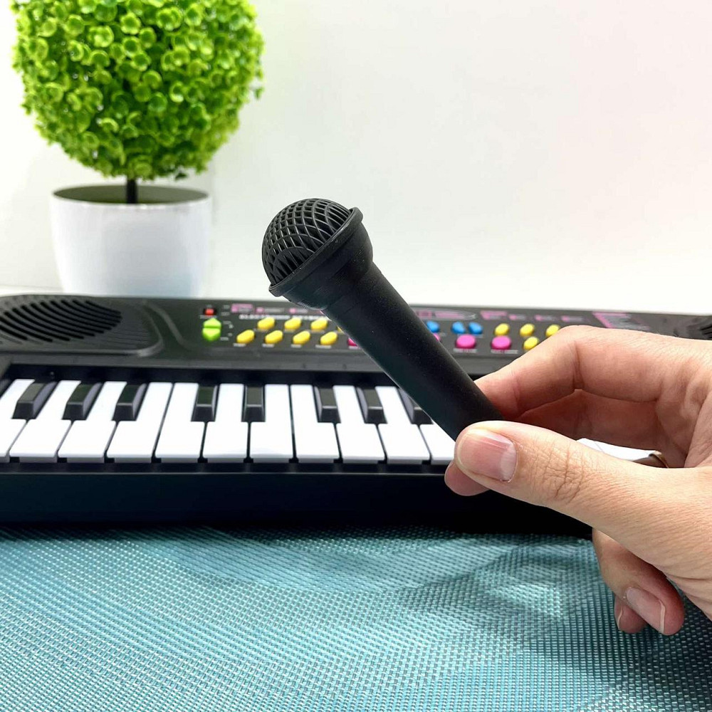 Синтезатор дитячий з мікрофоном 37 клавіш Чорний (Q-802) Чернігів - фото 3