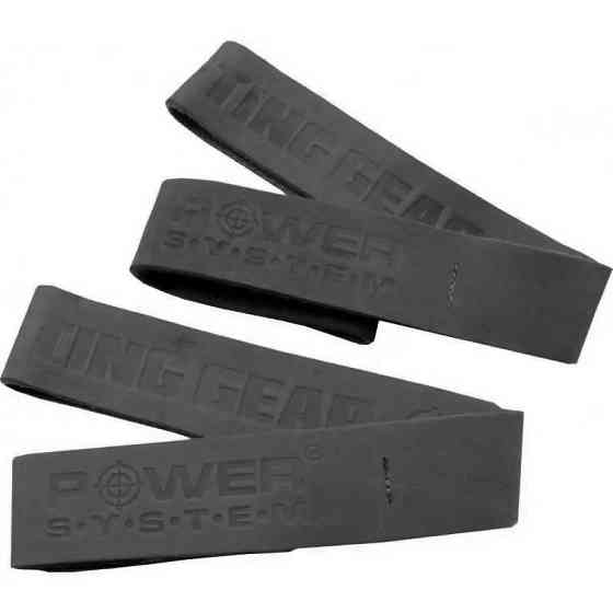 Лямки для тяги шкіряні Power System PS-3320 Leather Straps Black Луцк