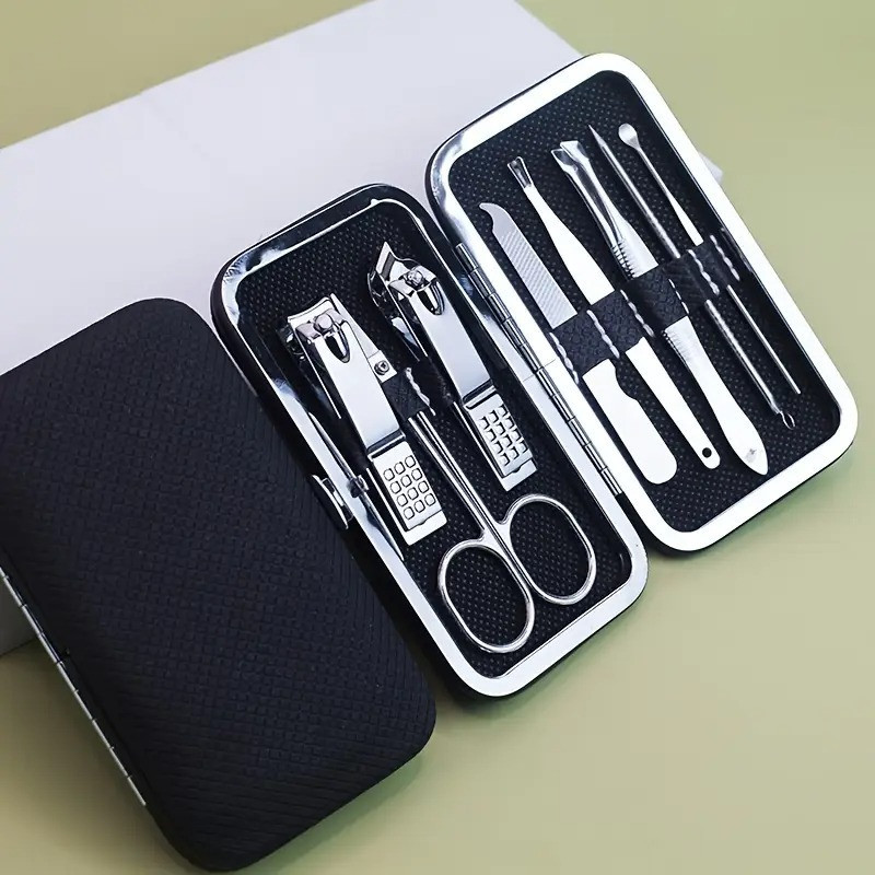 Набор инструментов для маникюра и педикюра в кейсе,пинцет,пилочка,ножницы в наборе 8 шт, цвет серый Каменец-Подольский - изображение 6