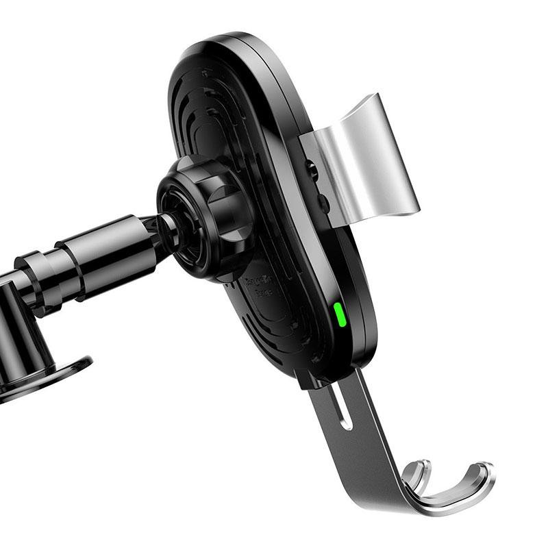 Автомобільний тримач з бездротовим зарядним пристроєм Baseus Gravity Heukji 10W WXZT-01 (Чорний) Николаев - изображение 4