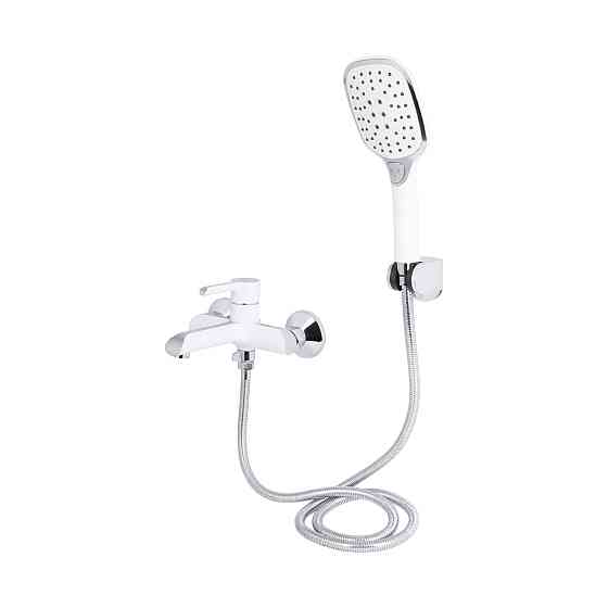 Змішувач для ванни Qtap Grand (з душовим гарнітуром) QTGRAWCR006 Chrome/White Київ