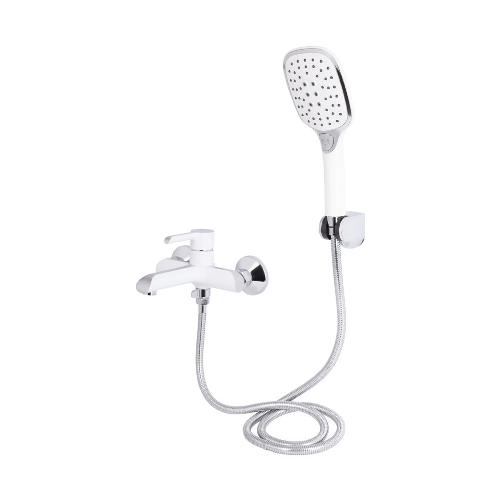 Змішувач для ванни Qtap Grand (з душовим гарнітуром) QTGRAWCR006 Chrome/White Київ - фото 3
